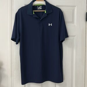 Under Armour Men's navy blue loose fit Golf Polo shirt size XL